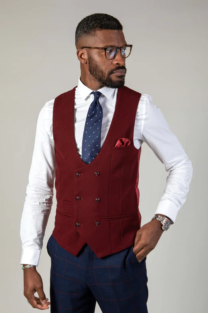 Kelvin Bordeaux – Gilet Doppiopetto