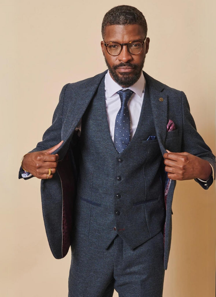 Marc Darcy – Giacca Marlow Tweed Blu