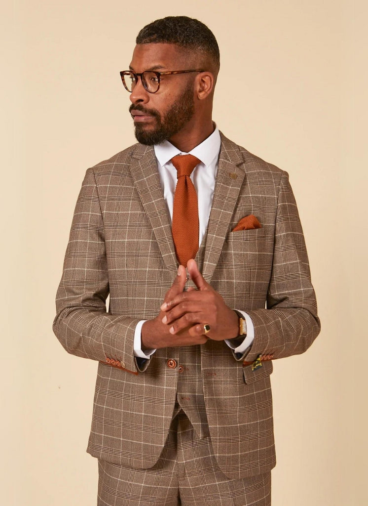 Marc Darcy – Giacca Ray Beige a Quadri