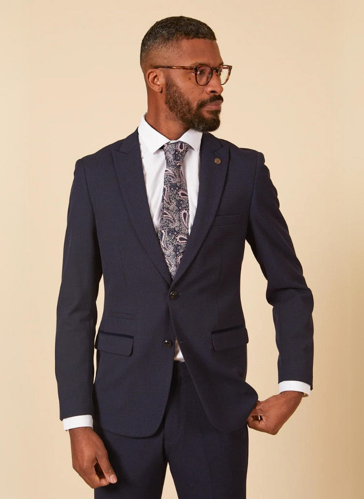 Marc Darcy – Giacca Bromley Blu Navy a Quadri
