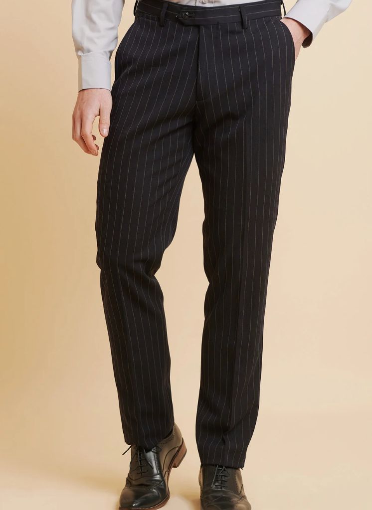 Marc Darcy – Pantalone a Righe Rocco Blu Navy