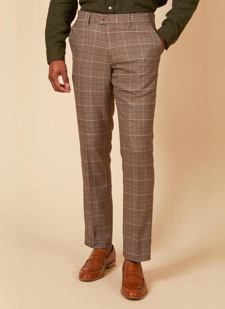 Marc Darcy – Pantalone Ray Beige a Quadri