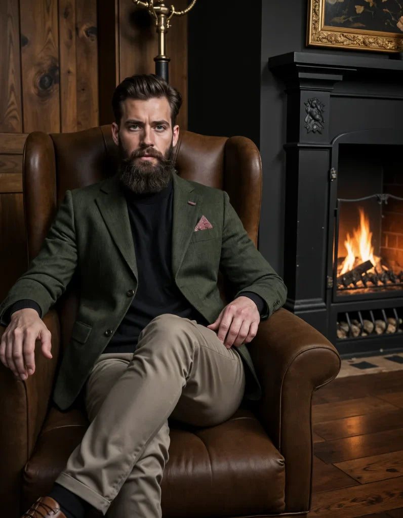 Outfit business casual - Raffinato contrasto verde e nero