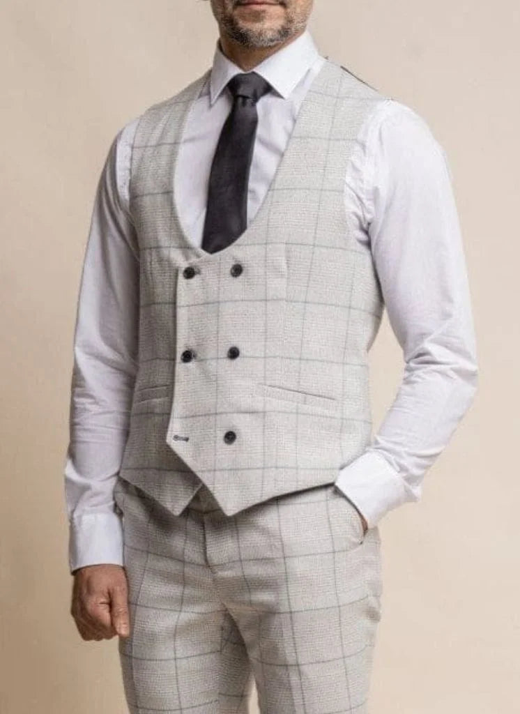 Cavani – Gilet Radika Quadri Grigio