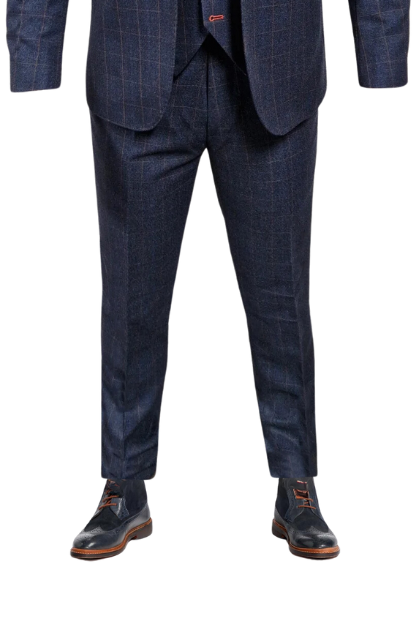 TAVERNY – Pantalone Admiral a Quadri Blu Navy