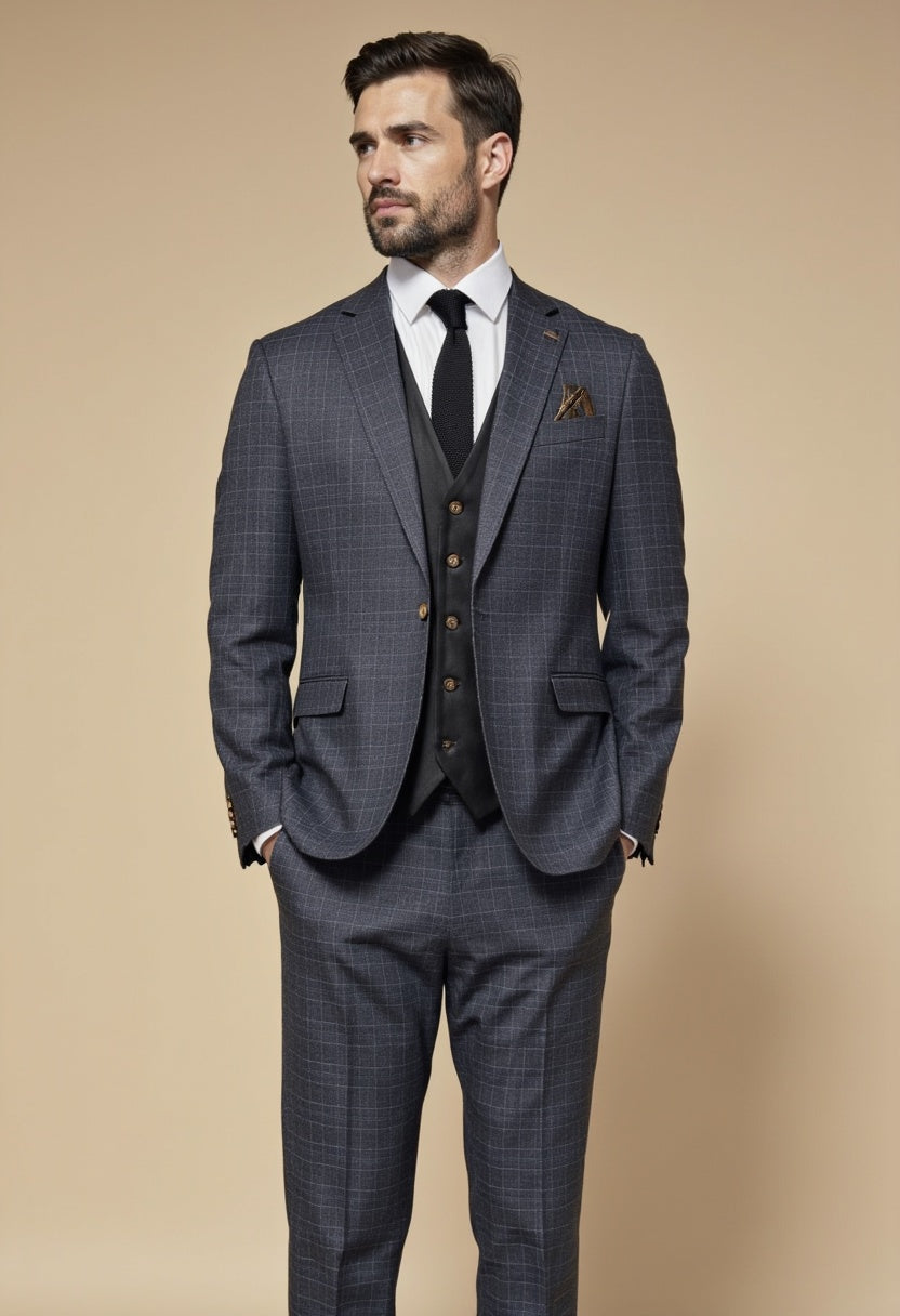 CASTLESON Phantom – Abito Da Uomo Tre Pezzi Grigio Mix & Match