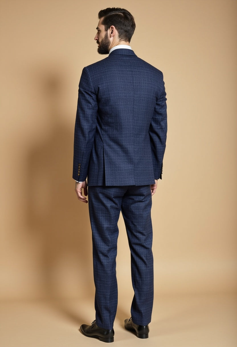 CASTLESON Phantom – Abito Da Uomo Tre Pezzi Blu Navy