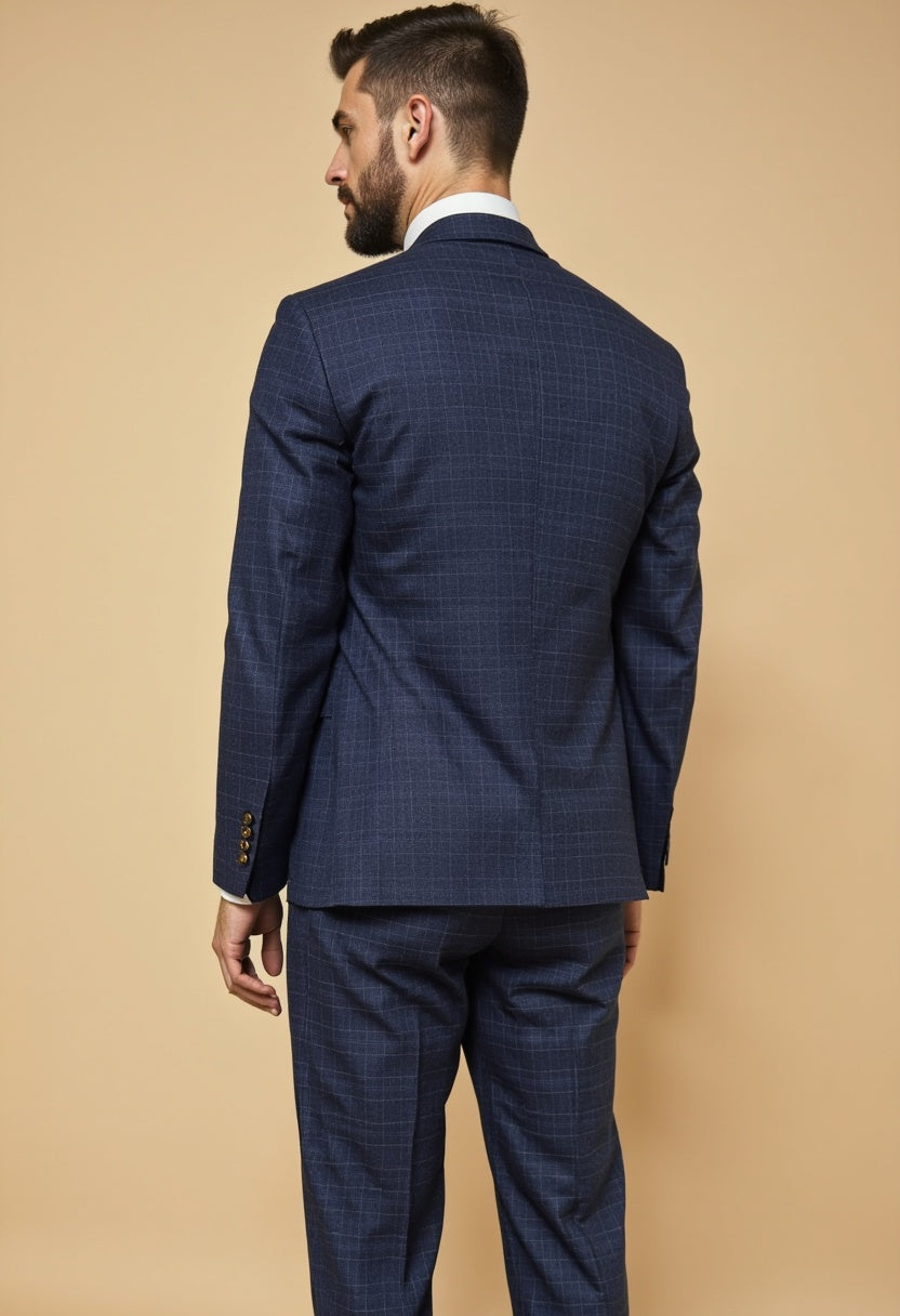 CASTLESON Phantom – Abito Da Uomo Tre Pezzi Blu Navy