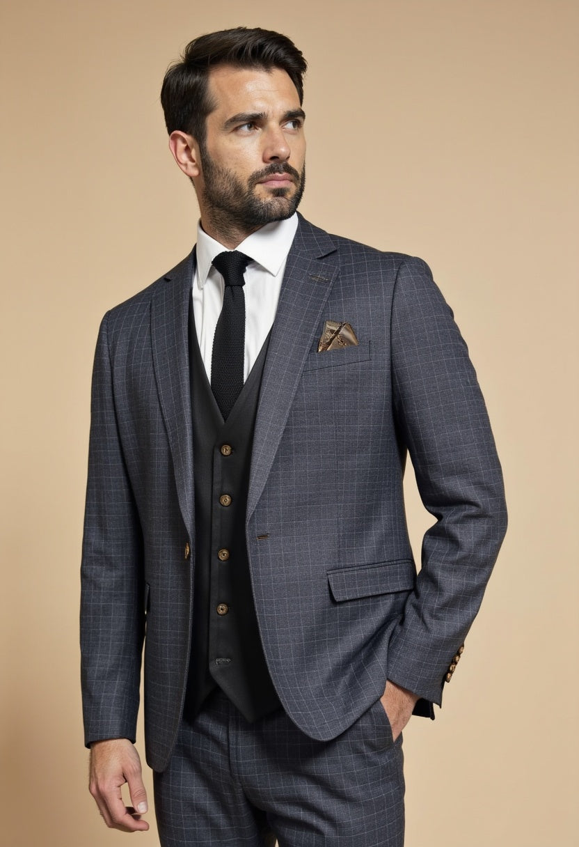 CASTLESON Phantom – Abito Da Uomo Tre Pezzi Grigio Mix & Match
