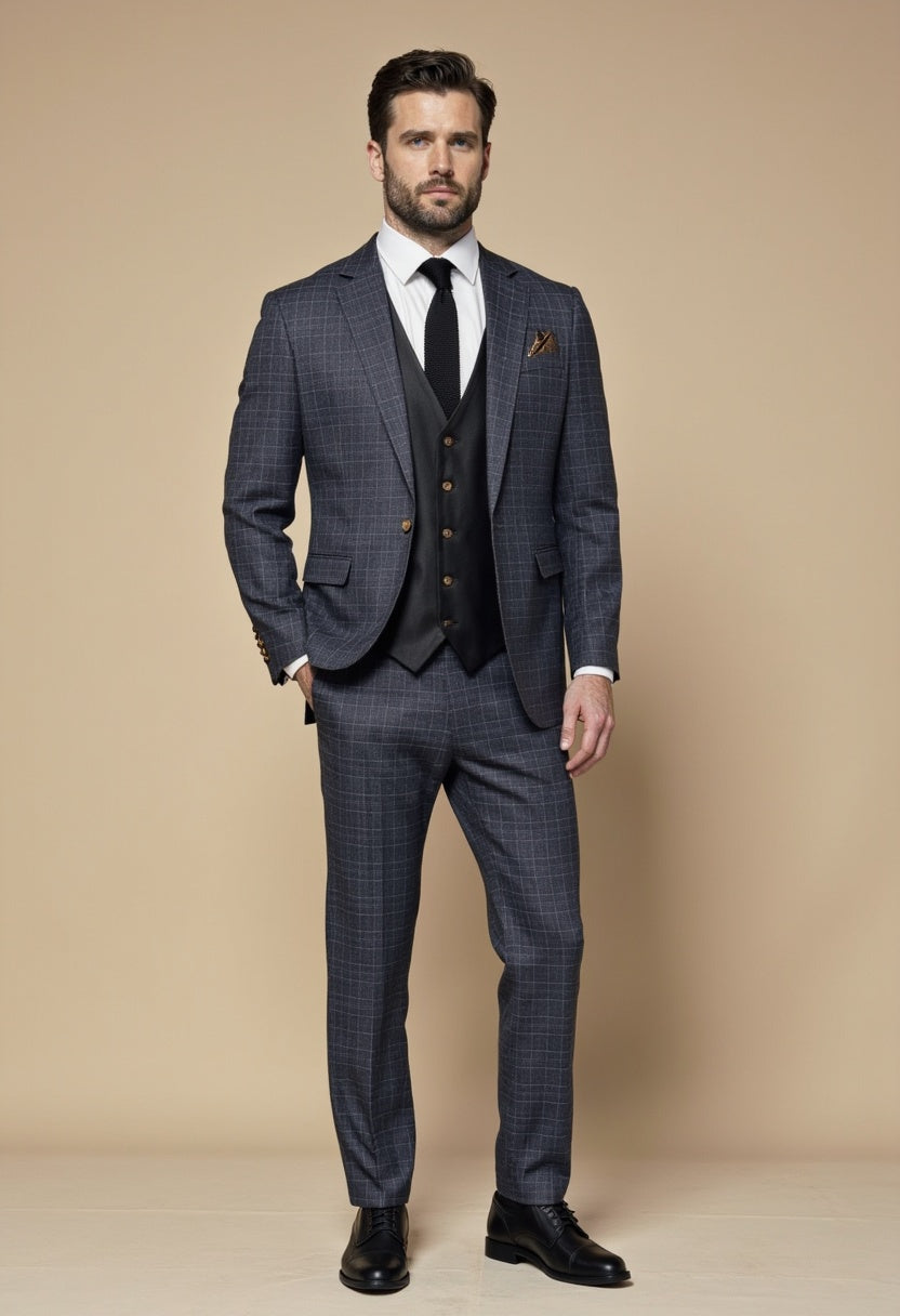 CASTLESON Phantom – Abito Da Uomo Tre Pezzi Grigio Mix & Match