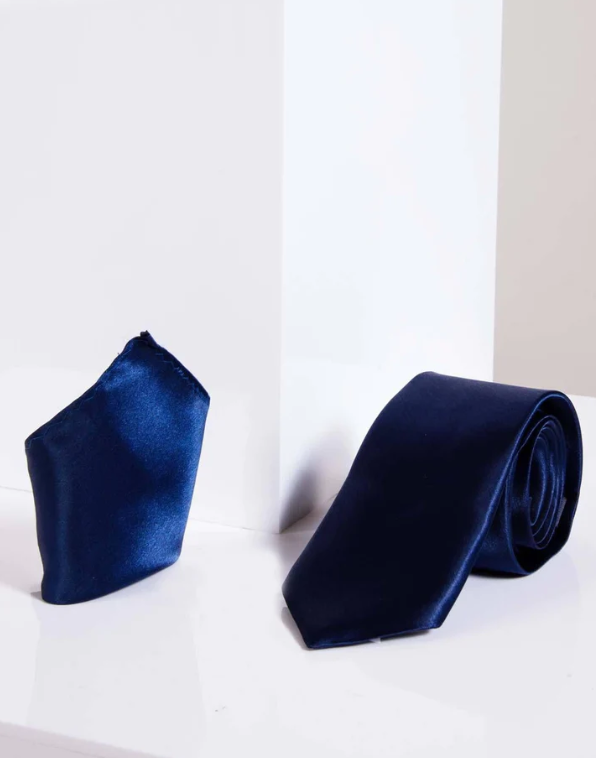 Cravatta in raso blu - Marc Darcy
