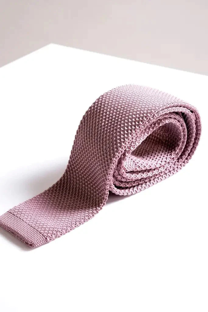 Cravatta Marc Darcy rosa a maglia