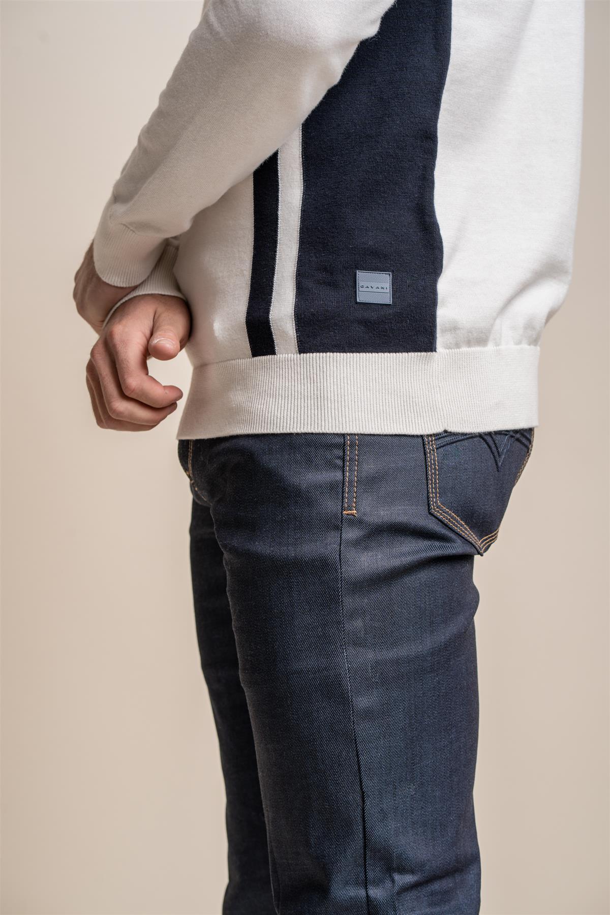 Diablo Azzurro Aviazione - Pullover da uomo con zip - Cavani