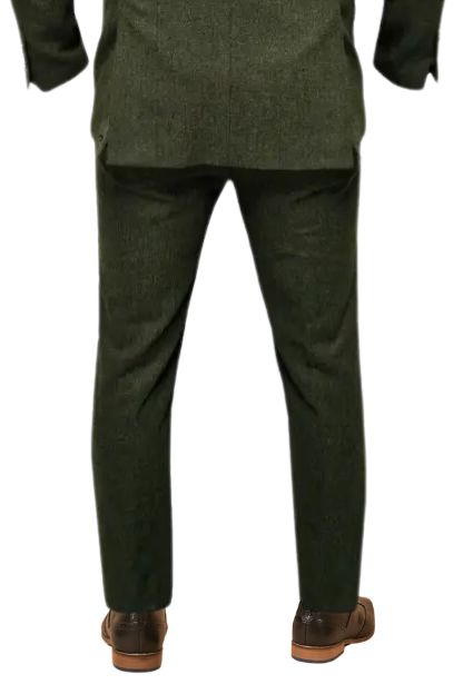 TAVERNY – Pantalone Tweed Verde Oliva