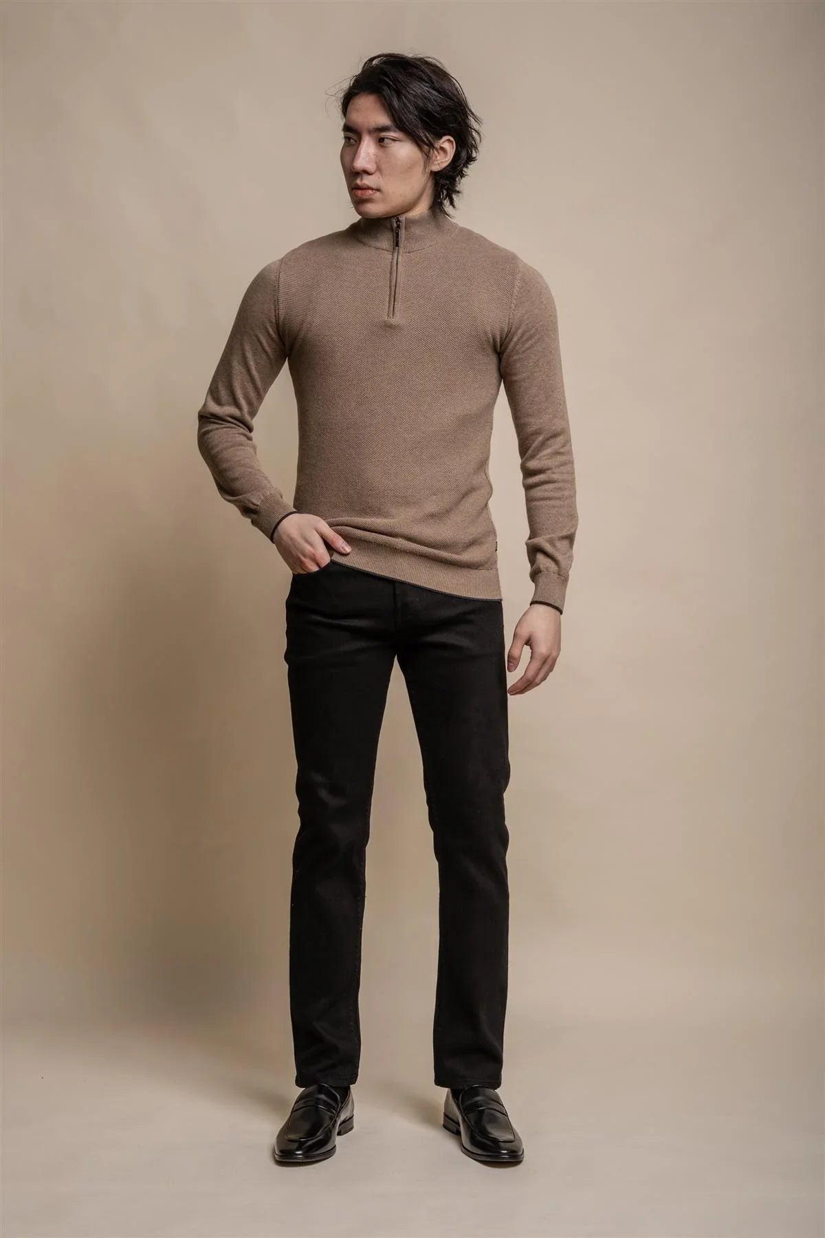 Kyle Blu Navy - Pullover da uomo con zip - Cavani