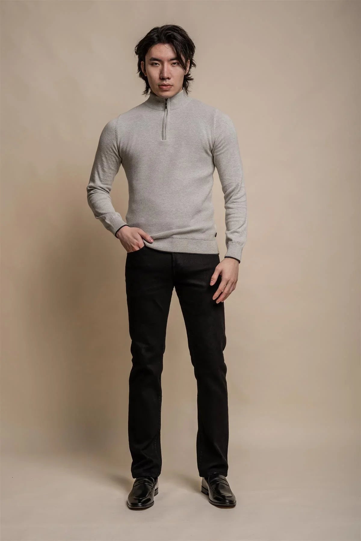 Kyle Blu Navy - Pullover da uomo con zip - Cavani