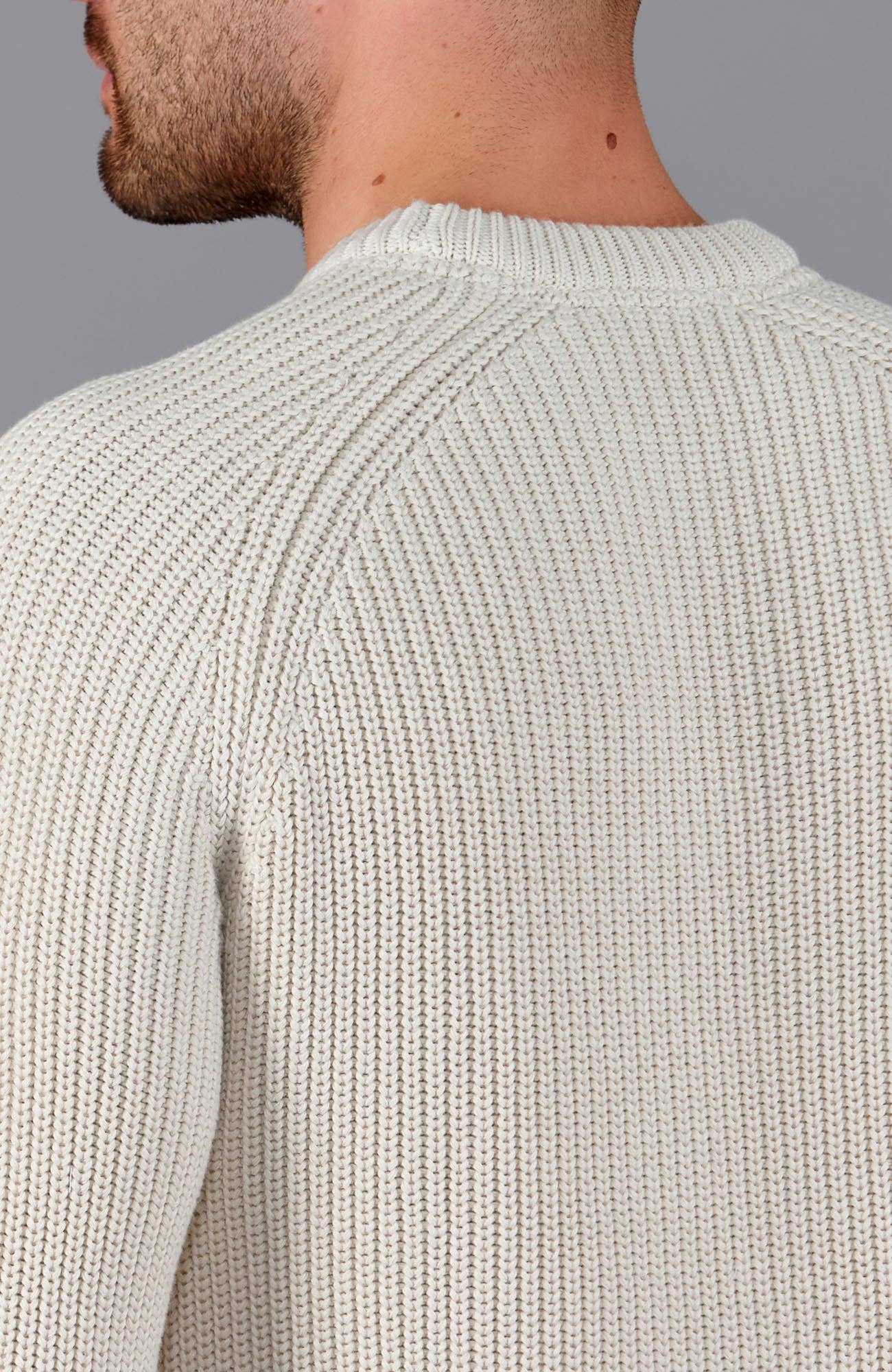 Maglione da uomo in cotone a coste da pescatore