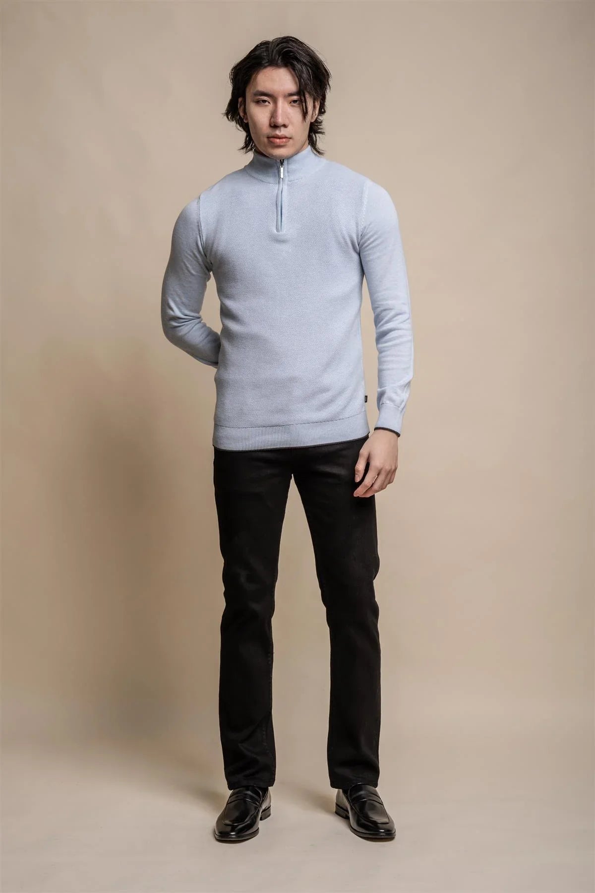 Kyle Blu Navy - Pullover da uomo con zip - Cavani