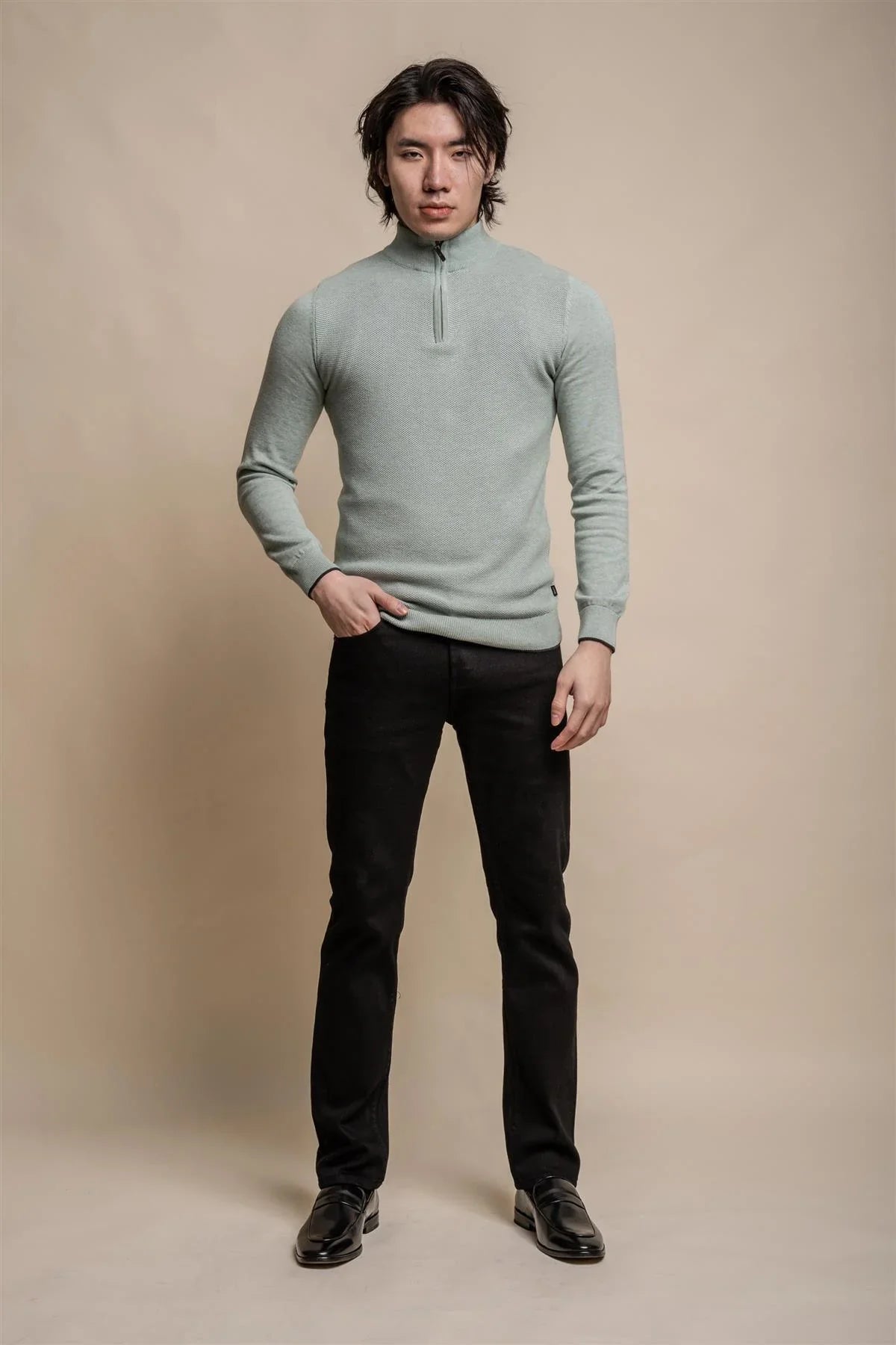 Kyle Blu Navy - Pullover da uomo con zip - Cavani