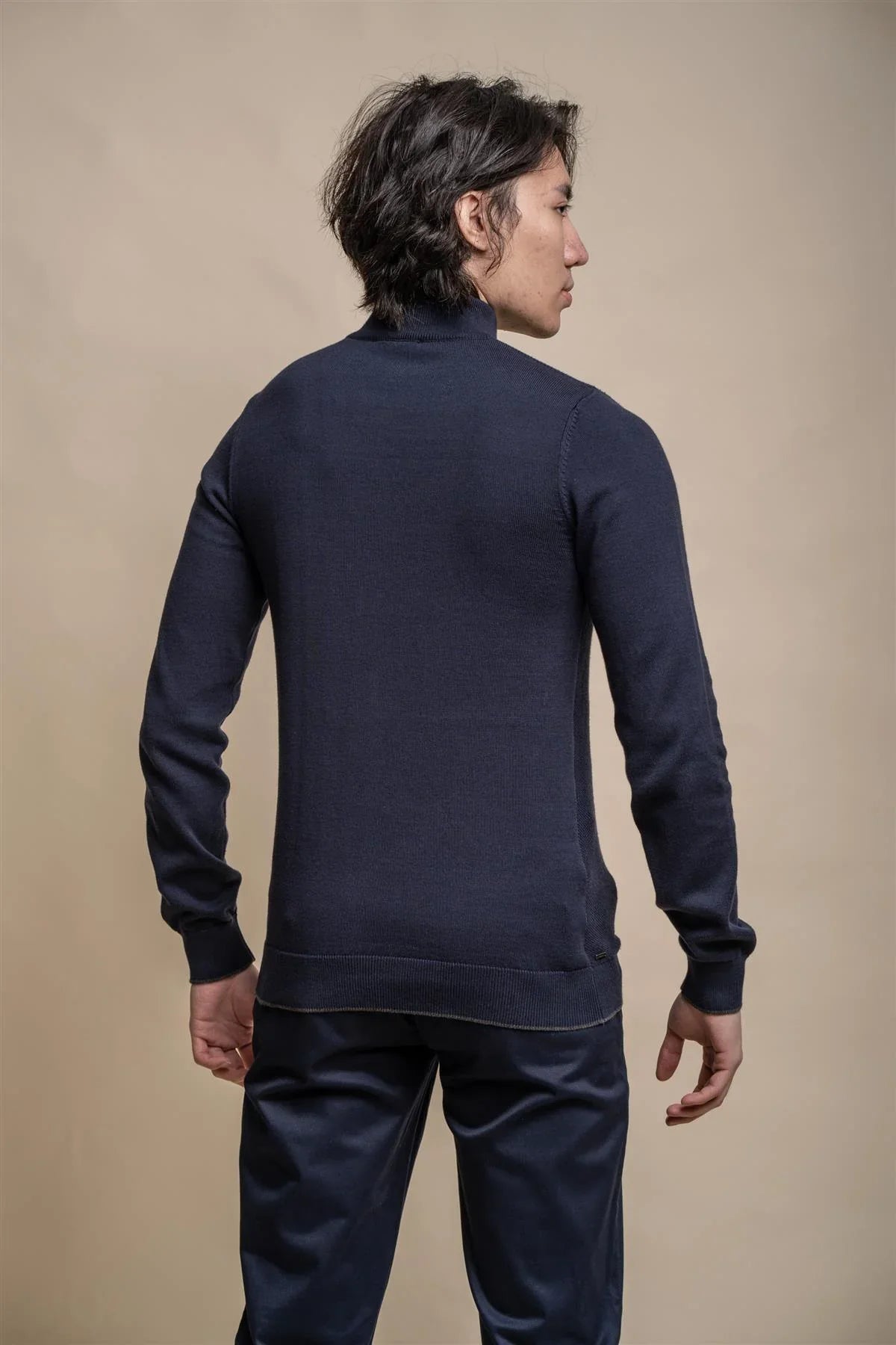 Kyle Blu Navy - Pullover da uomo con zip - Cavani
