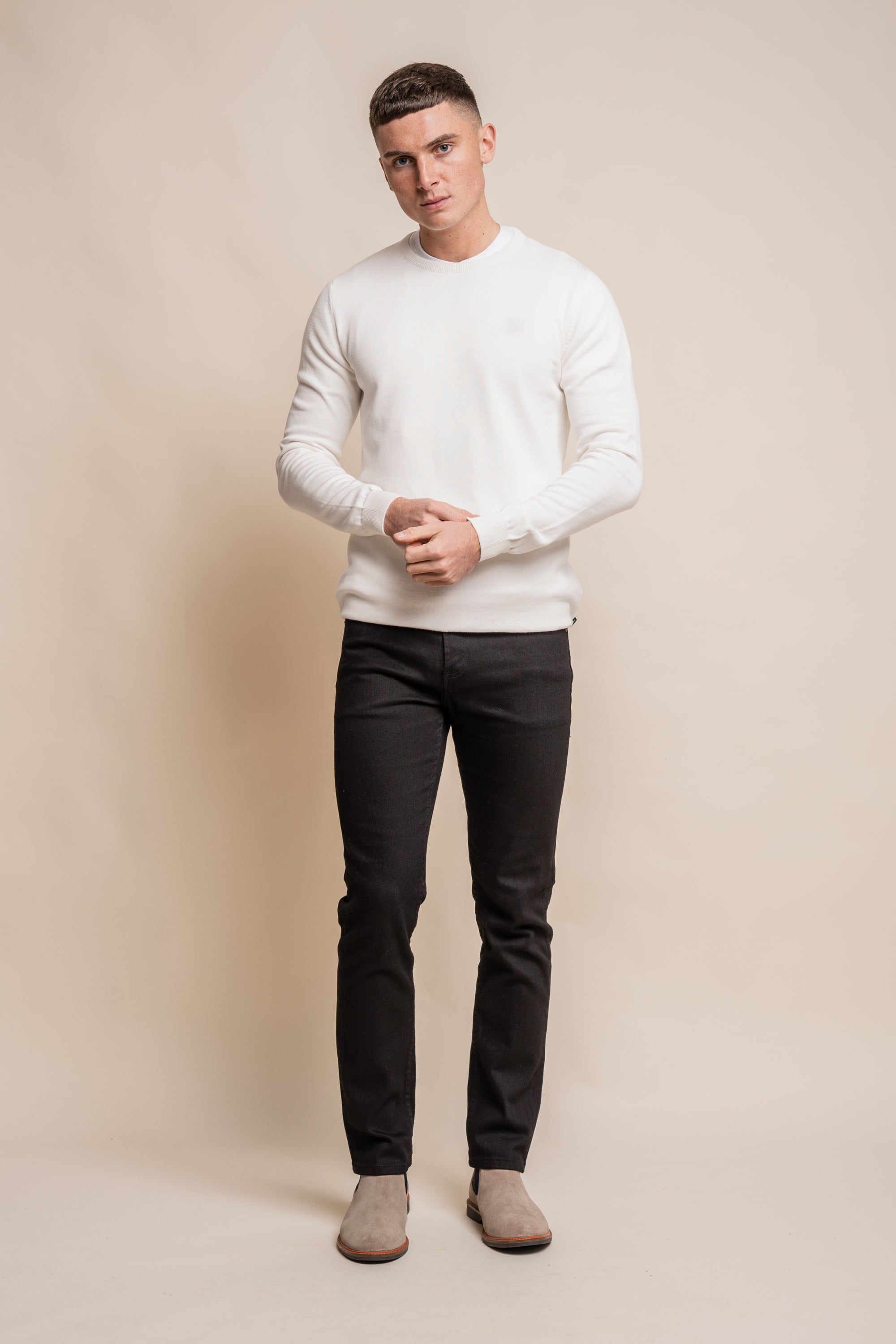 Cavani KN101 Rustico - Maglione da uomo lavorato a maglia