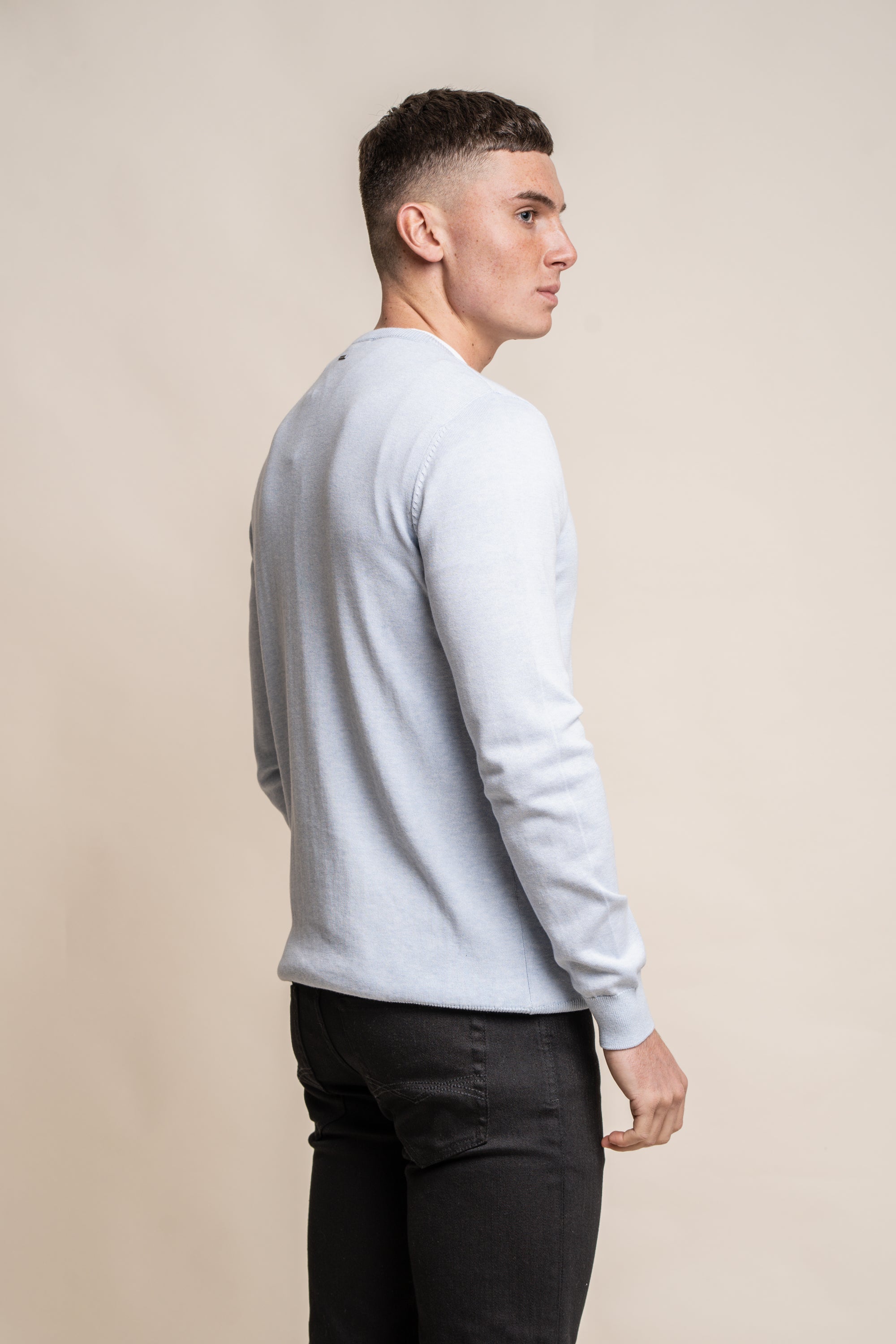 Cavani KN101 Verde Oliva - Maglione da uomo lavorato a maglia
