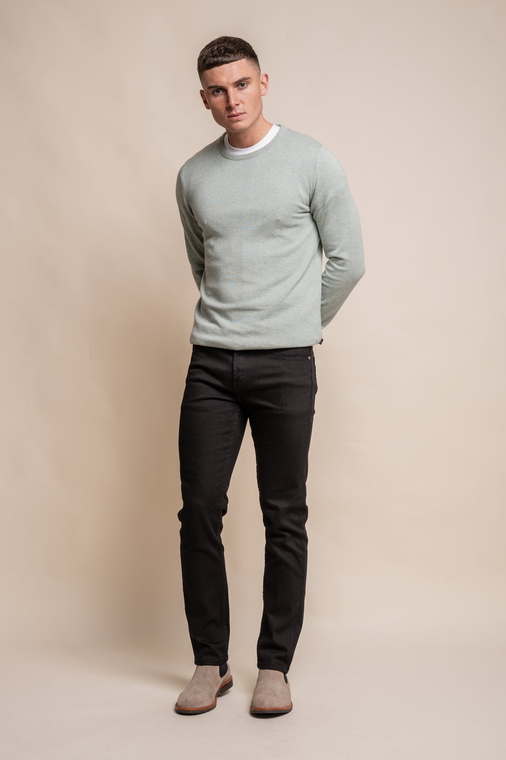 Cavani KN101 Rustico - Maglione da uomo lavorato a maglia
