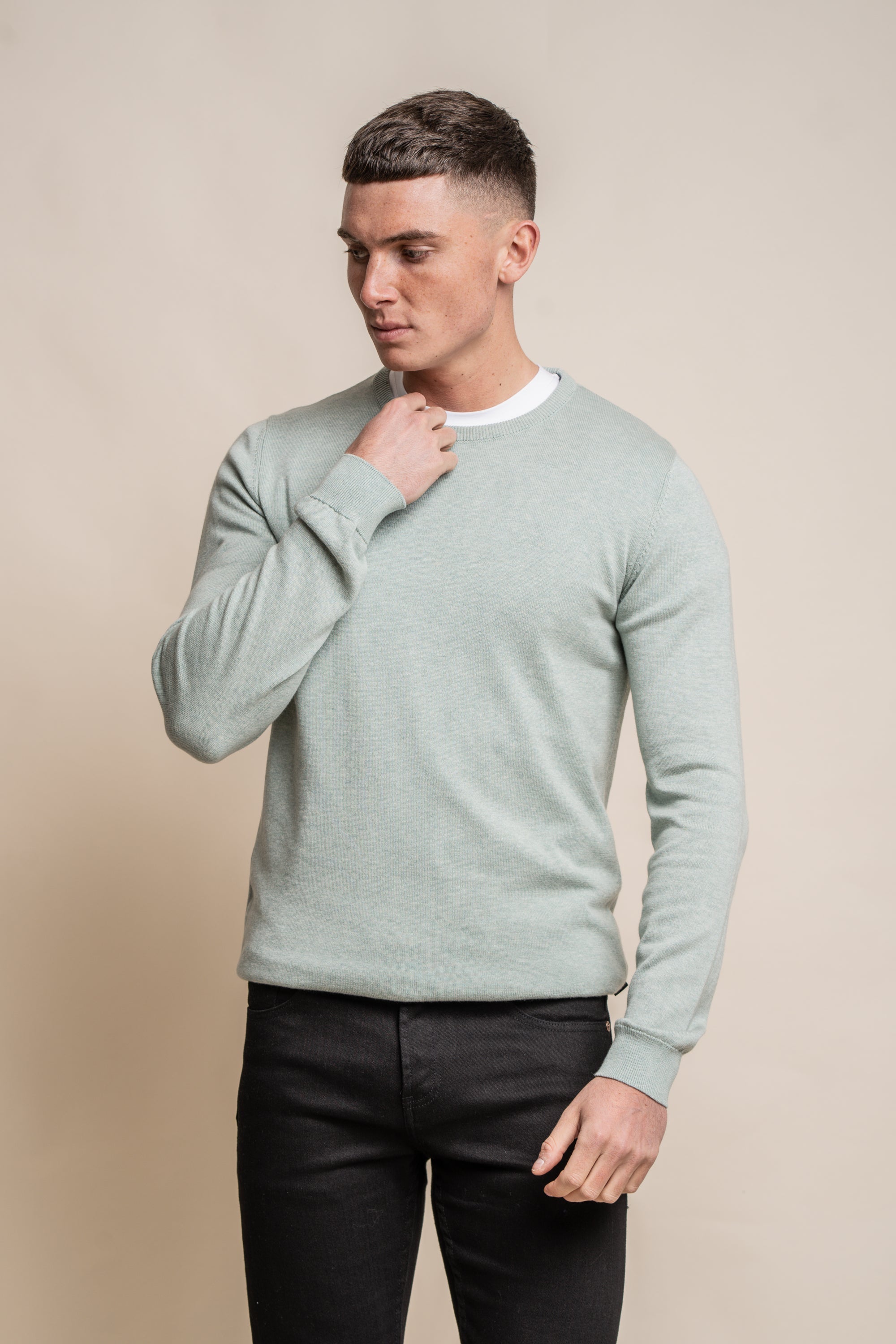 Cavani KN101 Rustico - Maglione da uomo lavorato a maglia