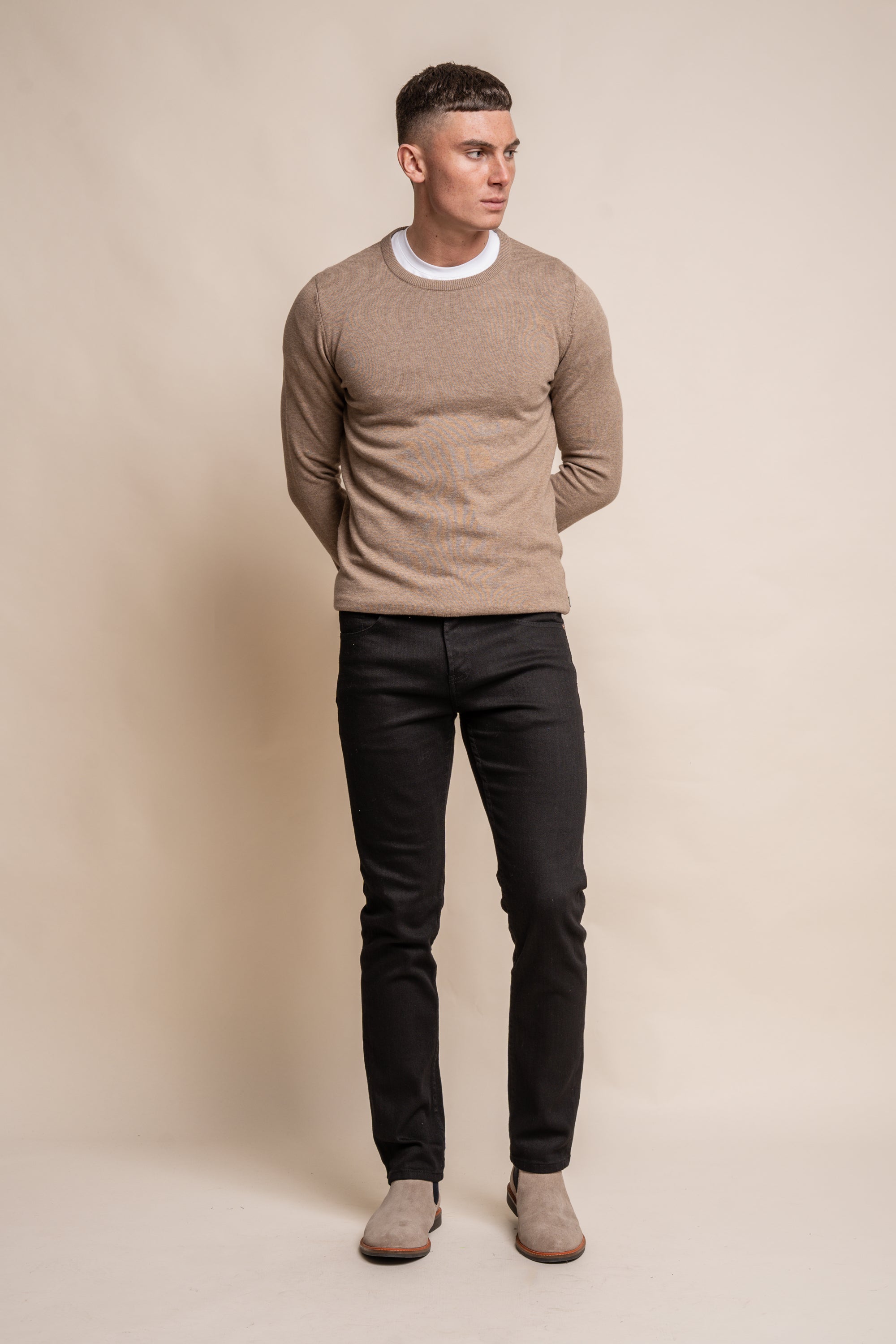 Cavani KN101 Rustico - Maglione da uomo lavorato a maglia