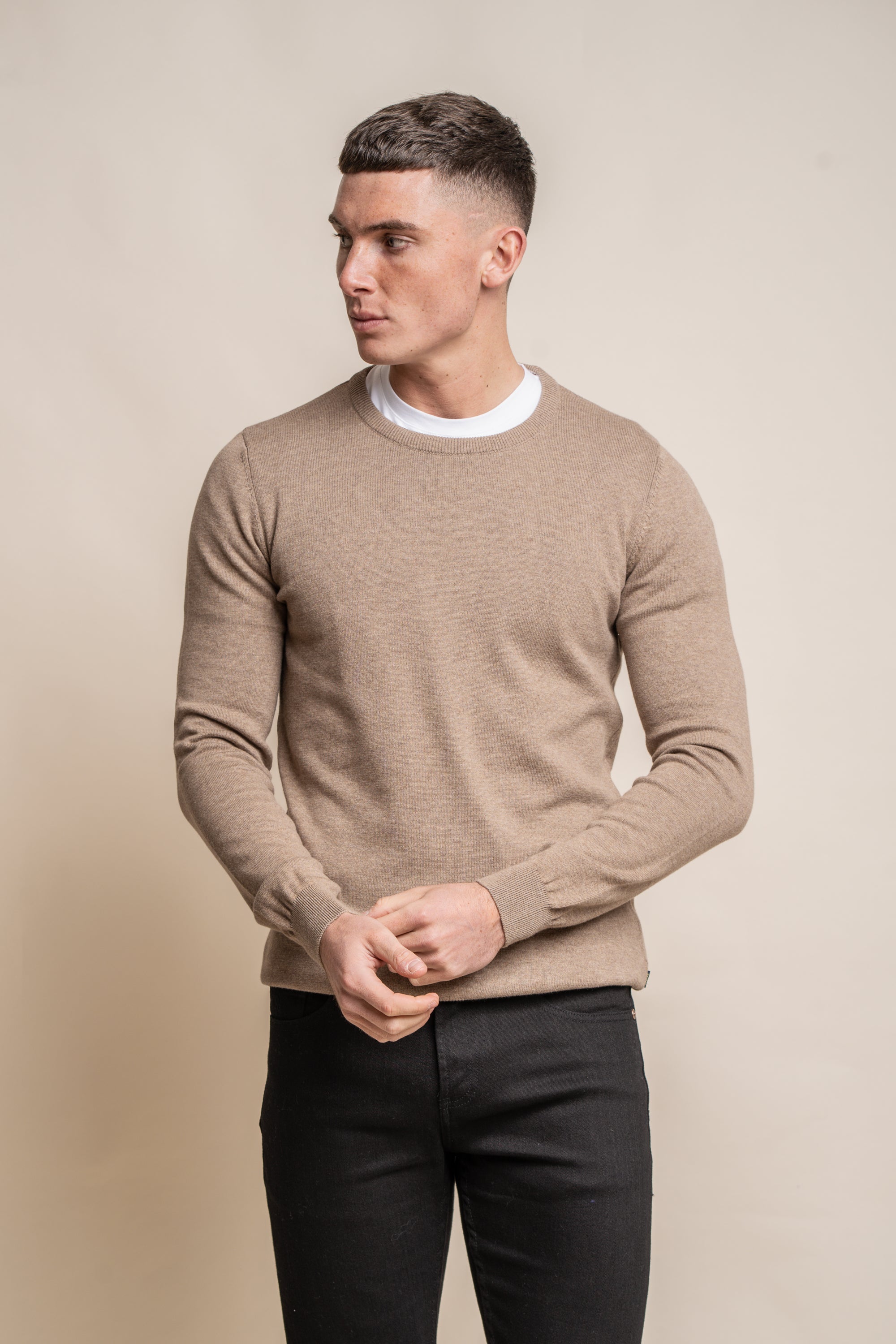 Cavani KN101 Rustico - Maglione da uomo lavorato a maglia