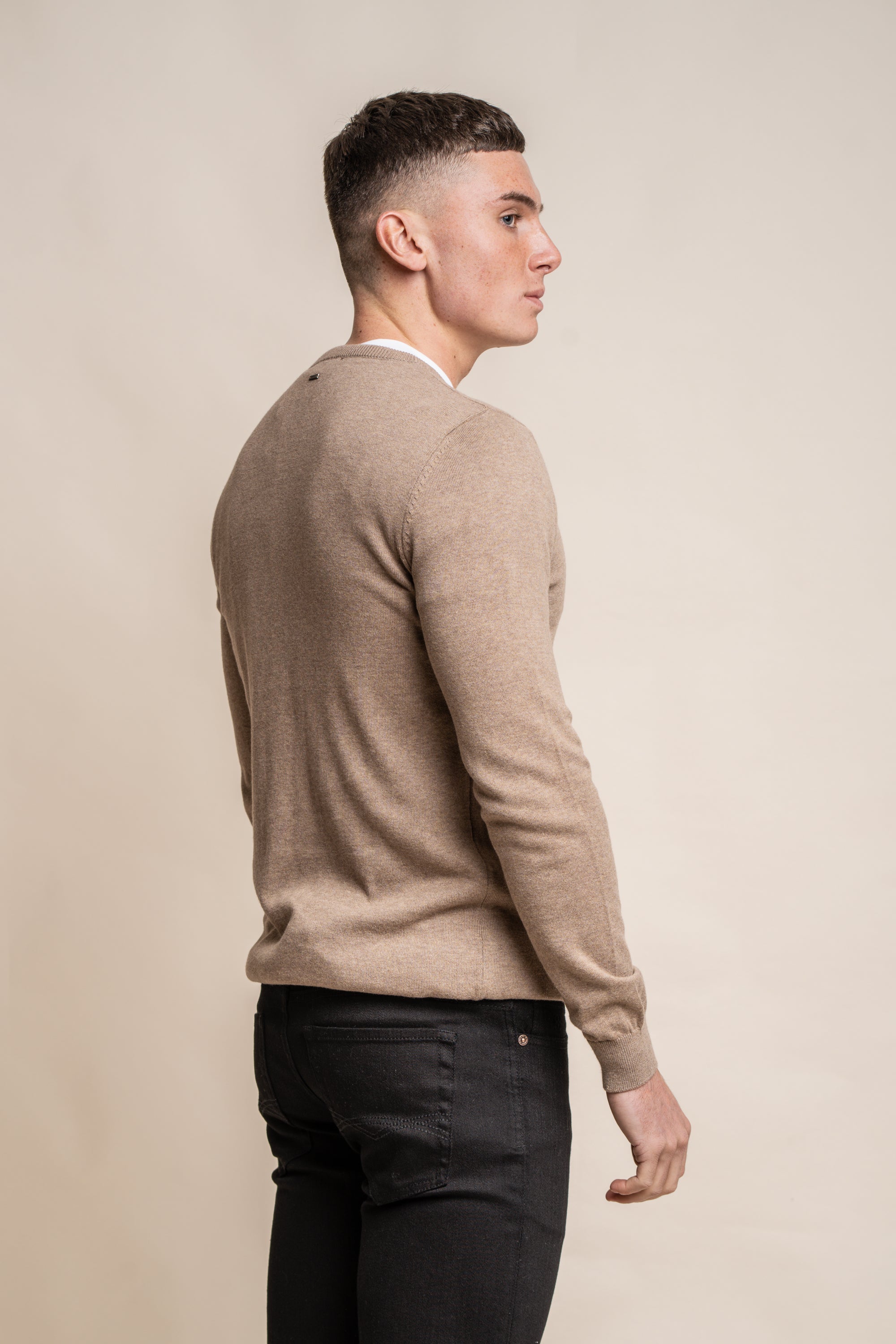 Cavani KN101 Rustico - Maglione da uomo lavorato a maglia