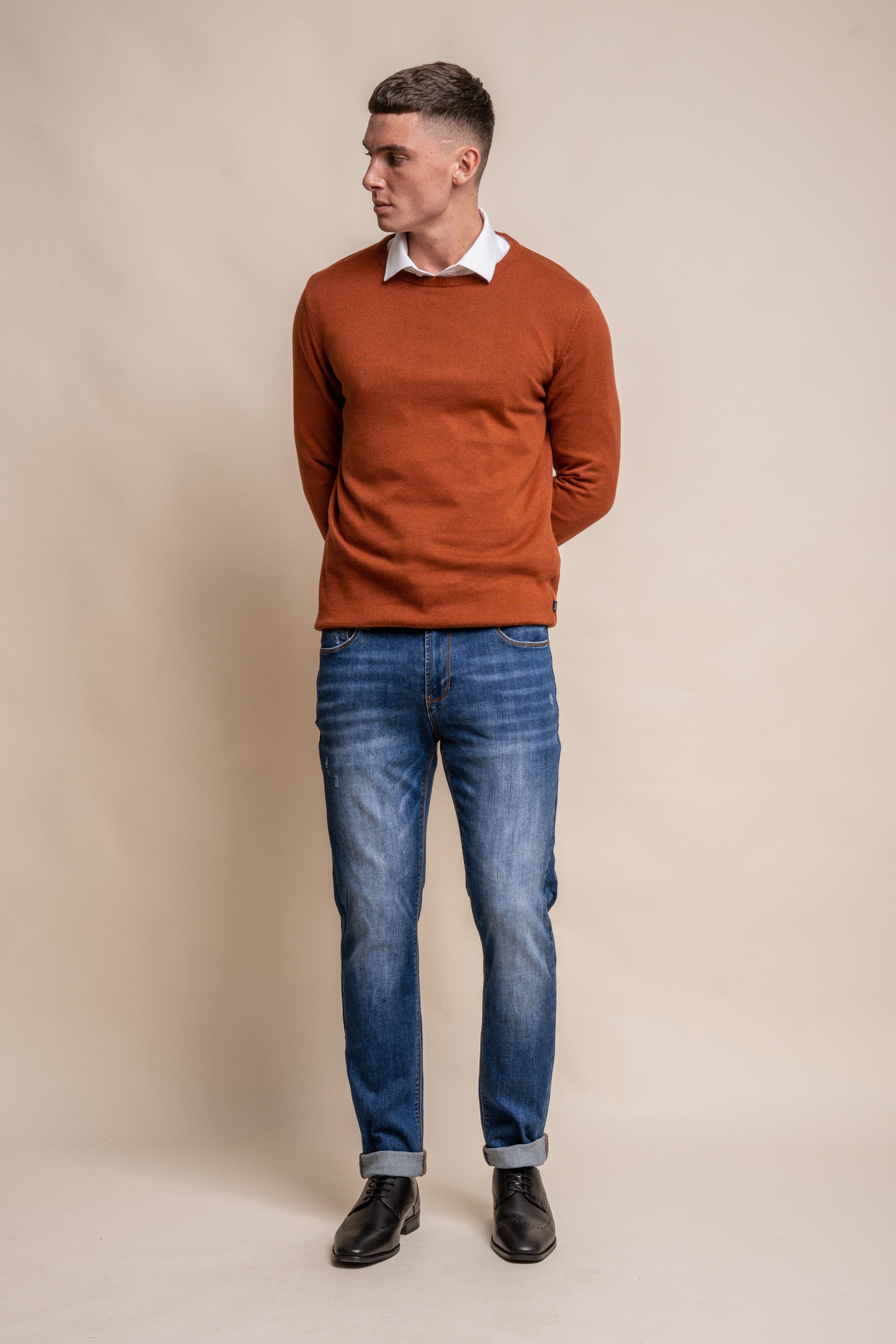 Cavani KN101 Rustico - Maglione da uomo lavorato a maglia