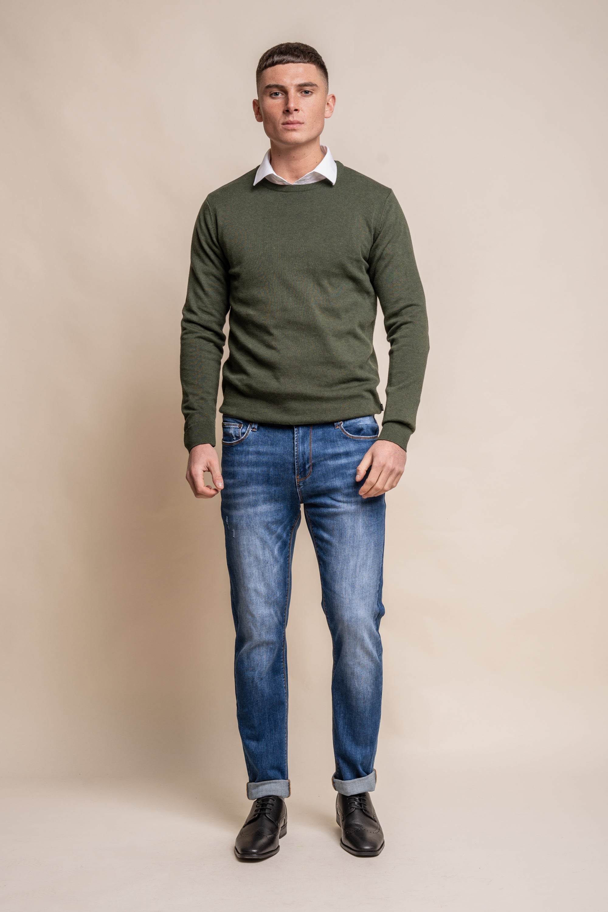 Cavani KN101 Rustico - Maglione da uomo lavorato a maglia