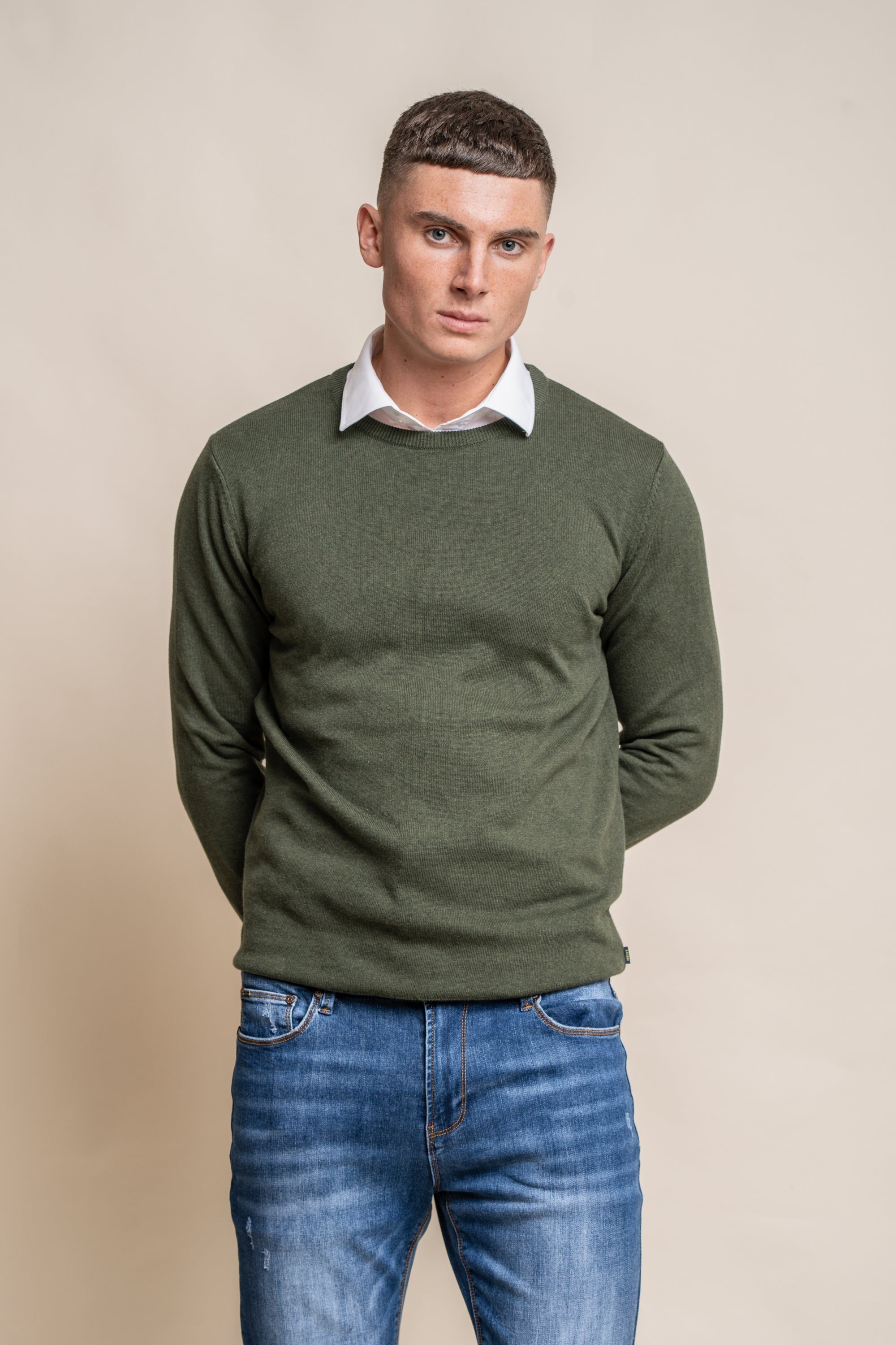 Cavani KN101 Rustico - Maglione da uomo lavorato a maglia