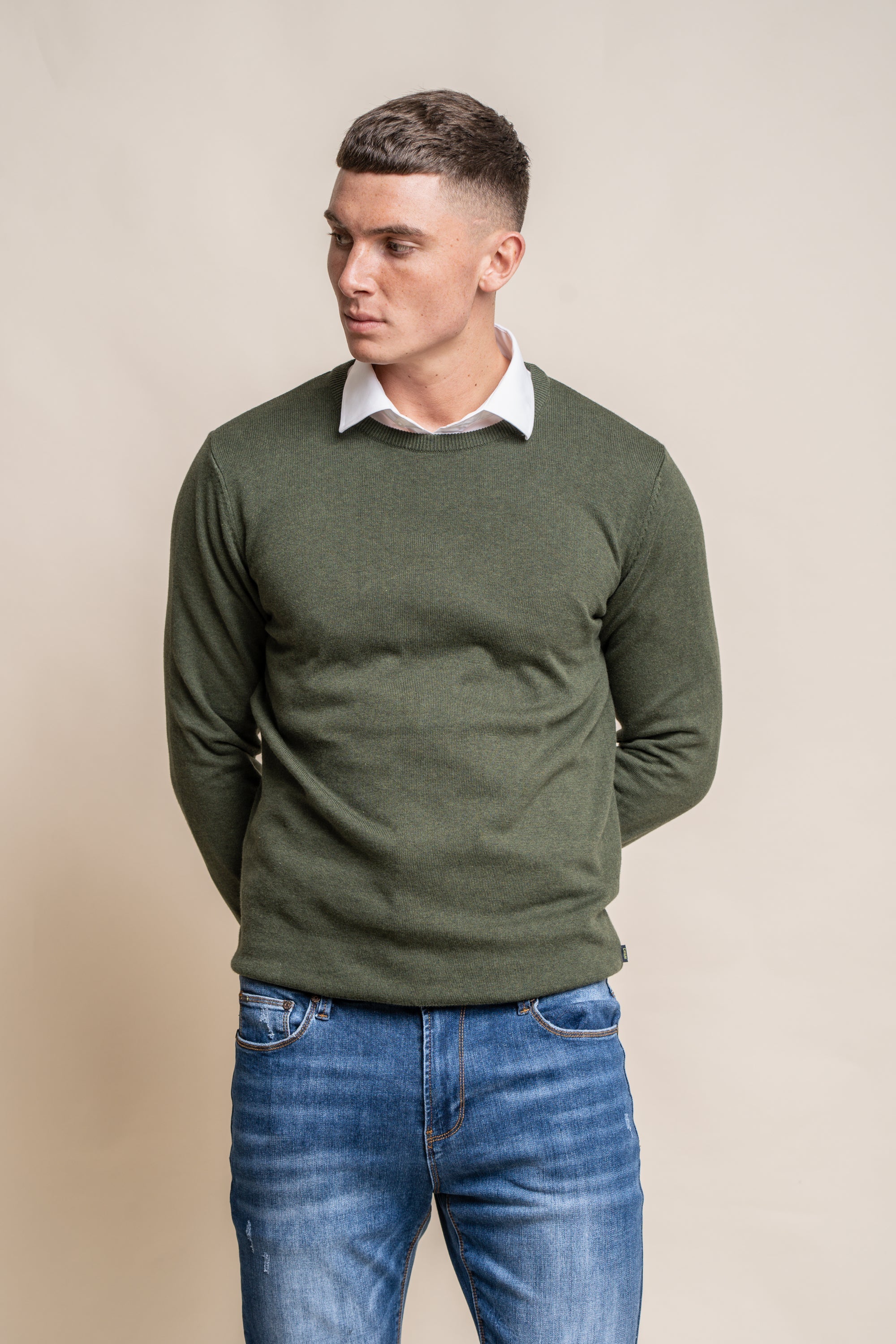 Cavani KN101 Rustico - Maglione da uomo lavorato a maglia