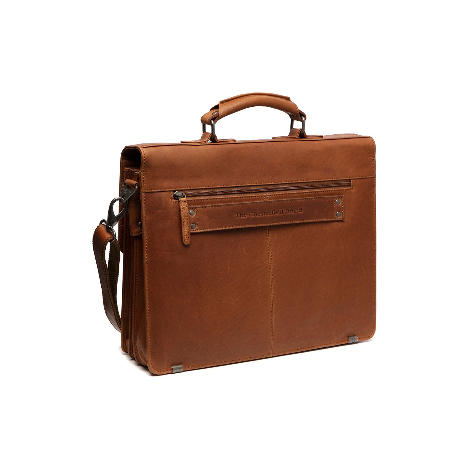 Borsa attache in pelle - The Chesterfield Brand Springfield Cognac