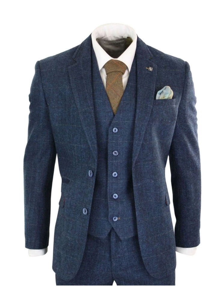 Cavani – Giacca Carnegi Tweed Blu Navy