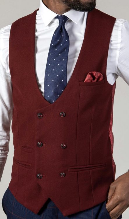 Kelvin Bordeaux – Gilet Doppiopetto