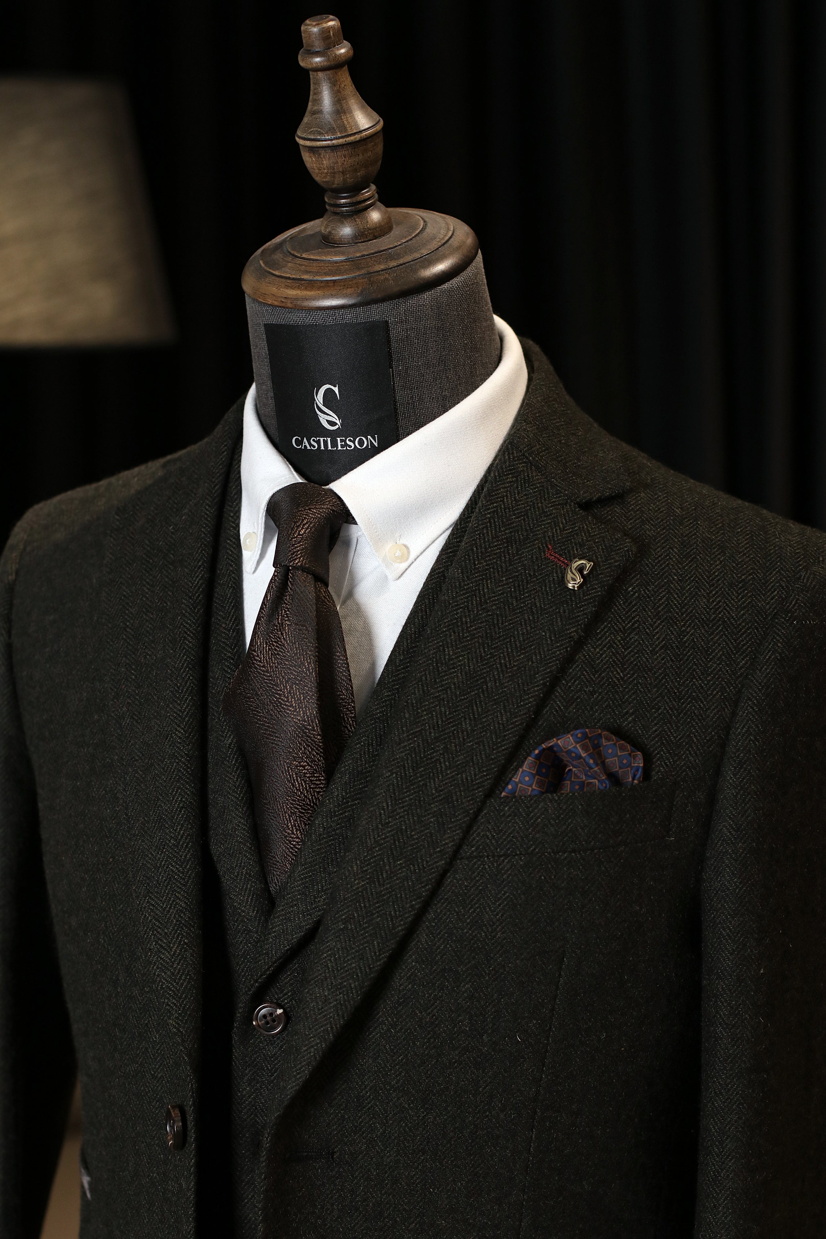 CASTLESON Chief – Giacca Tweed Verde Oliva
