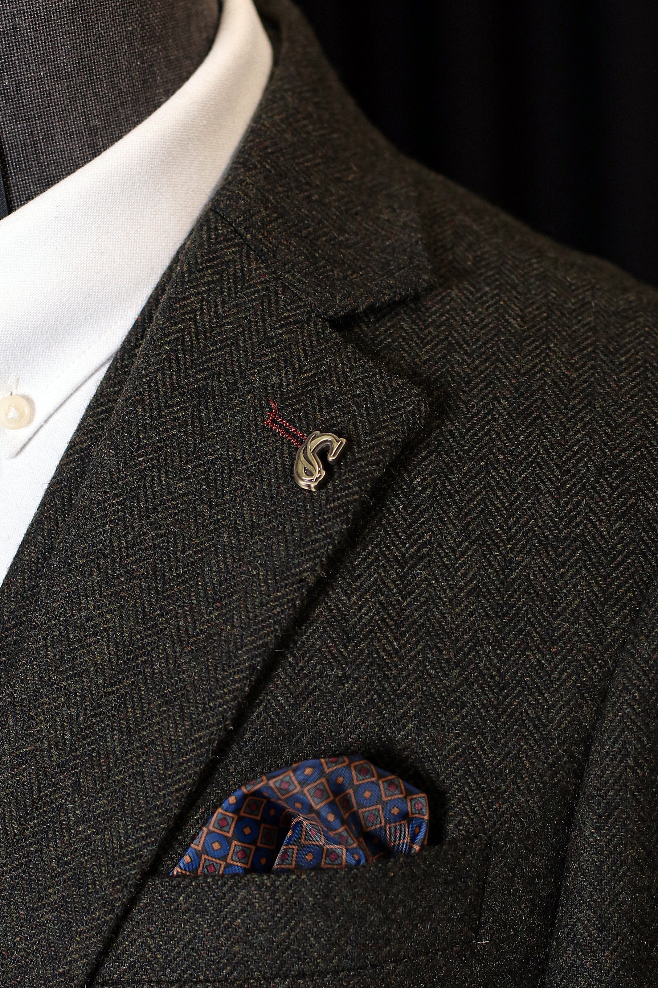 CASTLESON Chief – Giacca Tweed Verde Oliva