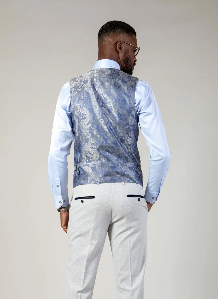 Marc Darcy – Gilet Bromley Pietra Quadri Bianchi