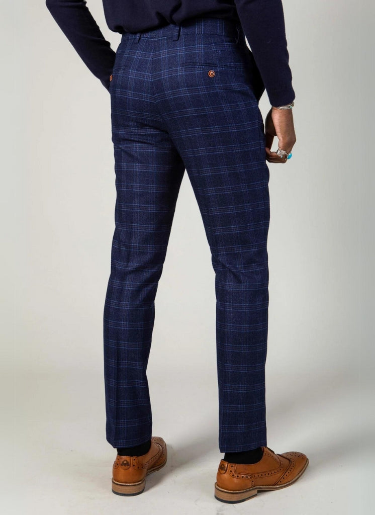 Marc Darcy – Pantalone Chigwell Tweed Blu