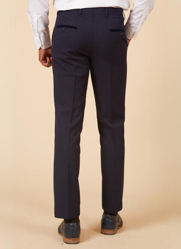 Marc Darcy – Pantalone Bromley Blu Navy a Quadri