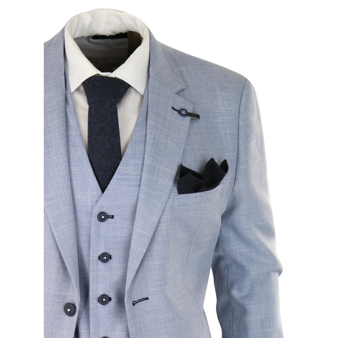 Completo a tre pezzi Cavani Miami Sky Slim Fit