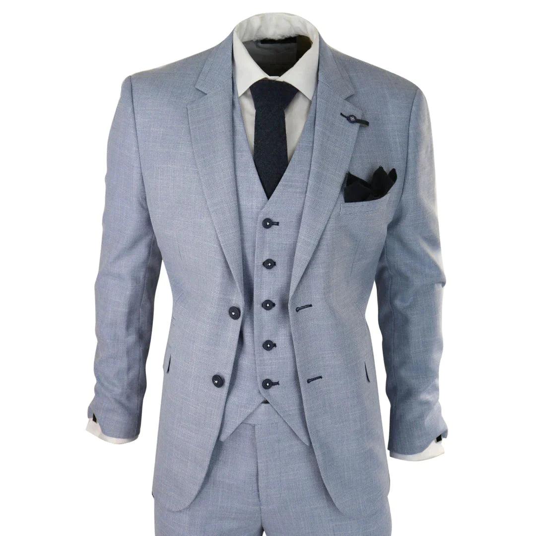 Completo a tre pezzi Cavani Miami Sky Slim Fit