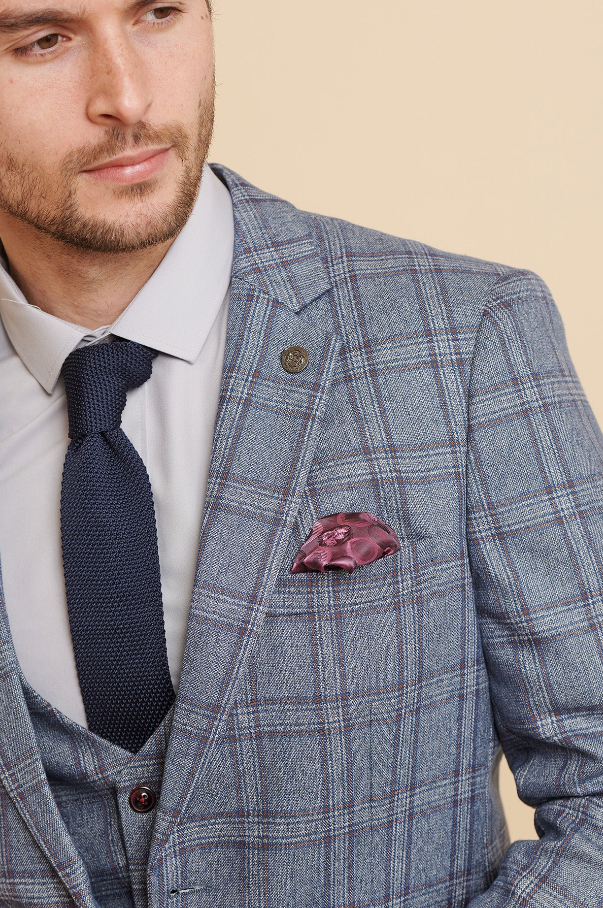 Completo blu a quadri - Abbott Blue Tweed Check