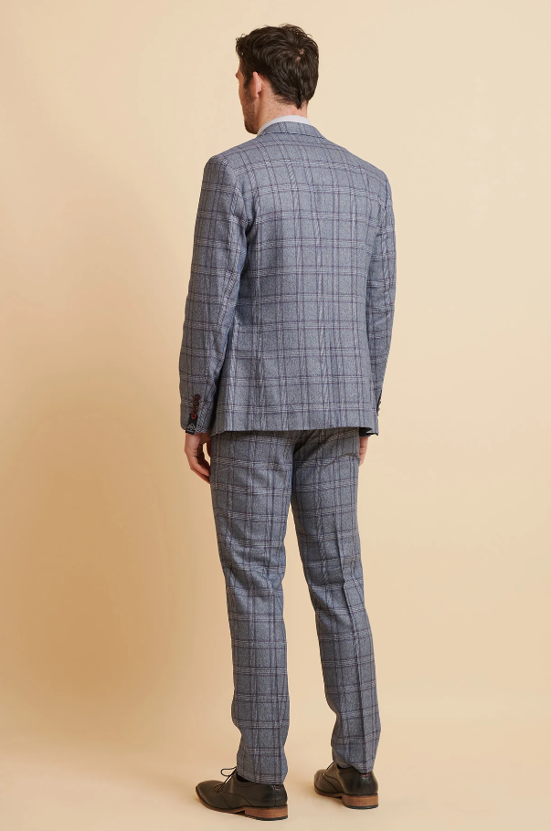 Completo blu a quadri - Abbott Blue Tweed Check