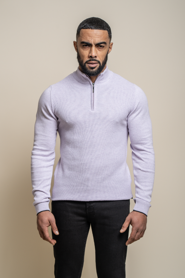 Kyle Blu Navy - Pullover da uomo con zip - Cavani
