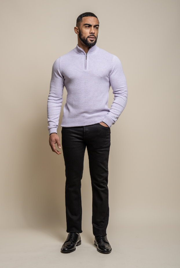 Kyle Verde Oliva - Pullover da uomo con zip - Cavani