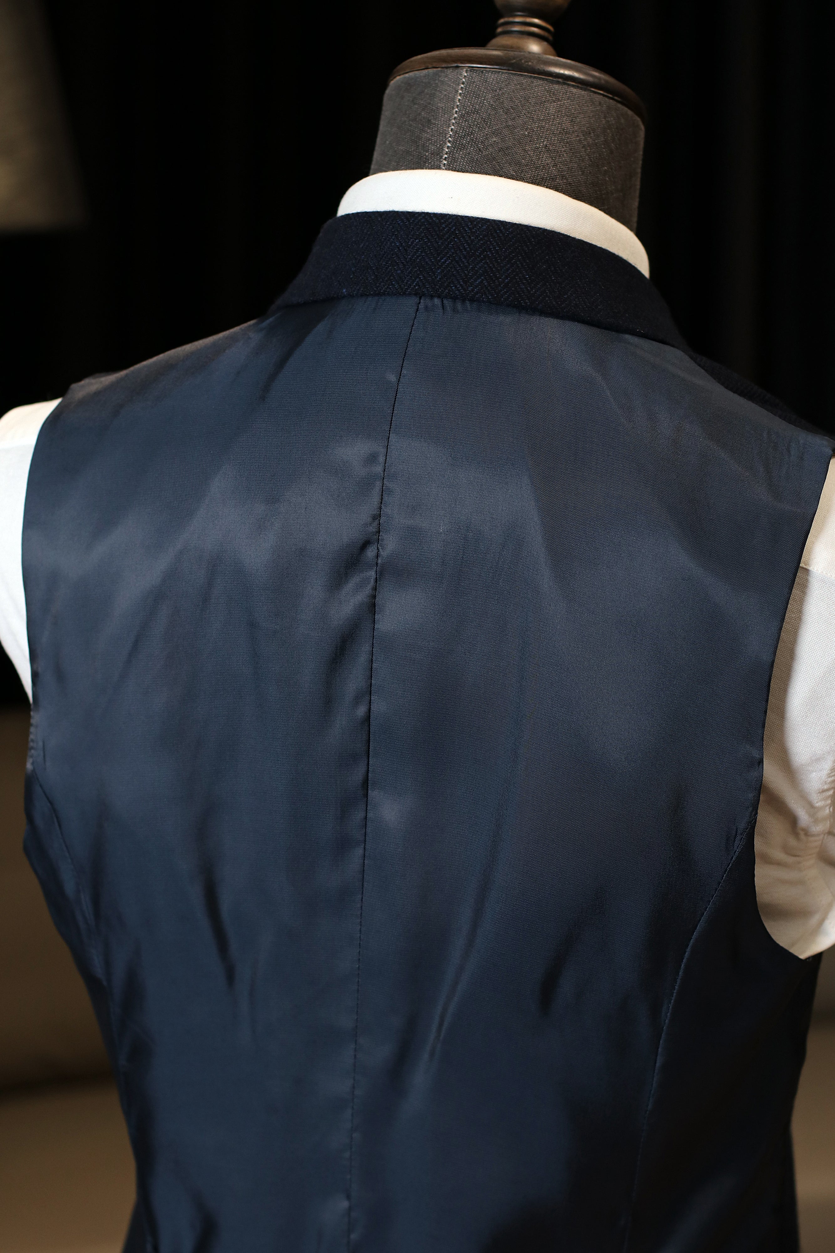 CASTLESON – Gilet Chief Tweed Blu Navy